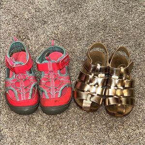 Girls shoes LOT size toddler 9 play condition
